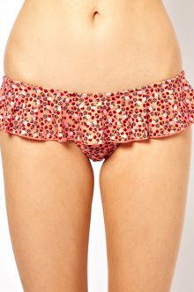 River Island Nashville Frill Ditsy Bikini Bottom - Lyst