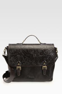 Robert Graham Shaw Paisley Leather Messenger Bag - Lyst
