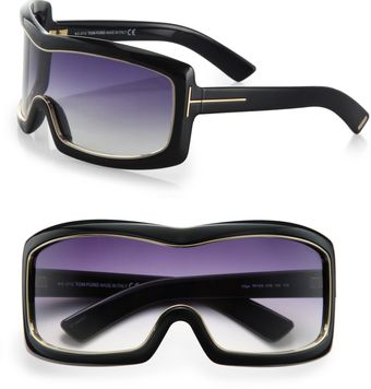 Tom Ford Olga Square Shield Sunglasses - Lyst