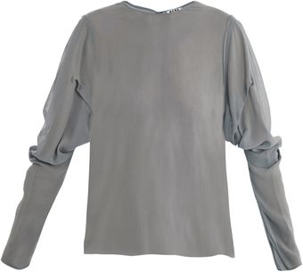 Acne Ava Puff Sleeve Blouse - Lyst