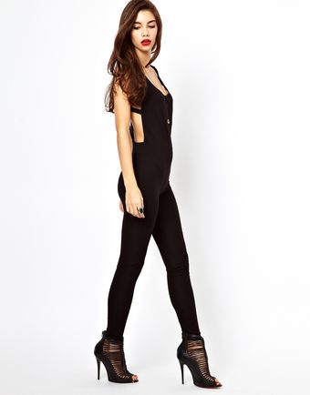 Asos Unitard with Strap Back Detail - Lyst