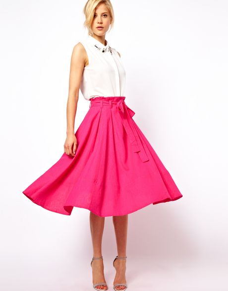 Pink Linen Skirt 37