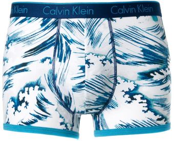 Calvin Klein Ck One Inked Waves Trunk - Lyst