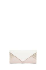 Chloé Patchwork Flap Wallet in Marble White