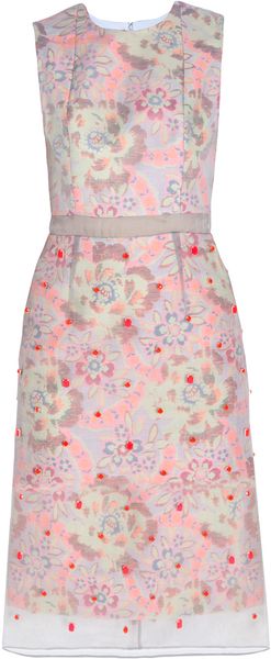 Erdem Helena Sleeveless Overlay Dress - Lyst