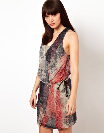 Improvd Simona Dress with Wrap Detail - Lyst