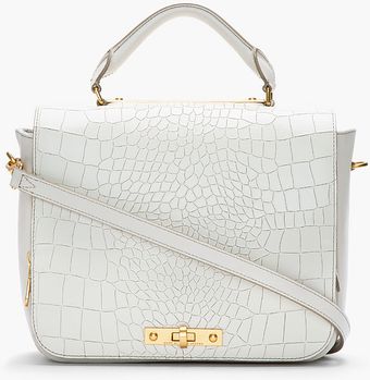 Marc By Marc Jacobs Ivory Leather Top Handle Goodbye Columbus Crocembossed Bag - Lyst