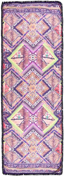 Matthew Williamson Raj Patchwork Pom Pom Scarf in Pink - Lyst