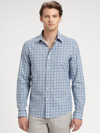 Michael Kors Daniel Plaid Sport Shirt - Lyst