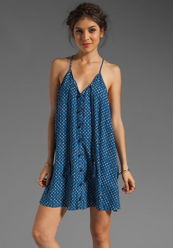 Plenty By Tracy Reese Spotted Zig Zag Flyaway Dress in Snorkel Spotted - Lyst