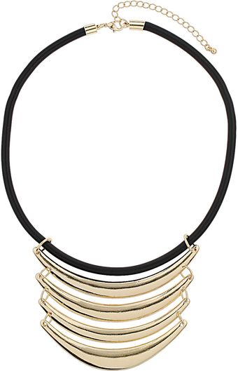 Topshop Tier Bar Cord Collar - Lyst