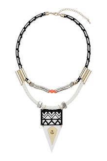 Topshop Cord and Triangle Drop Collar - Lyst