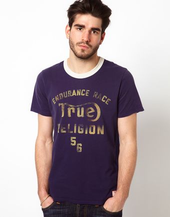 True Religion T-shirt Westcoast Print - Lyst