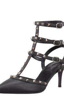 Valentino Rockstud Patent Leather Sandal Ner - Lyst