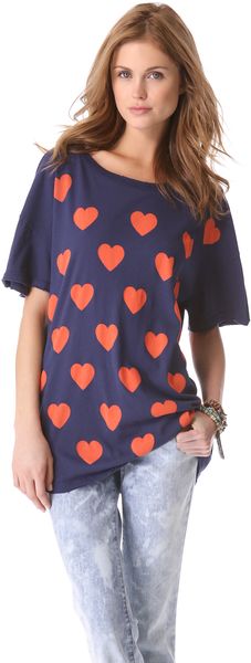 Wildfox Falling in Love Tee - Lyst