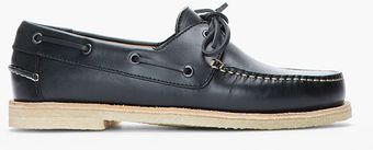 A.P.C. Black Leather Dock Loafers - Lyst