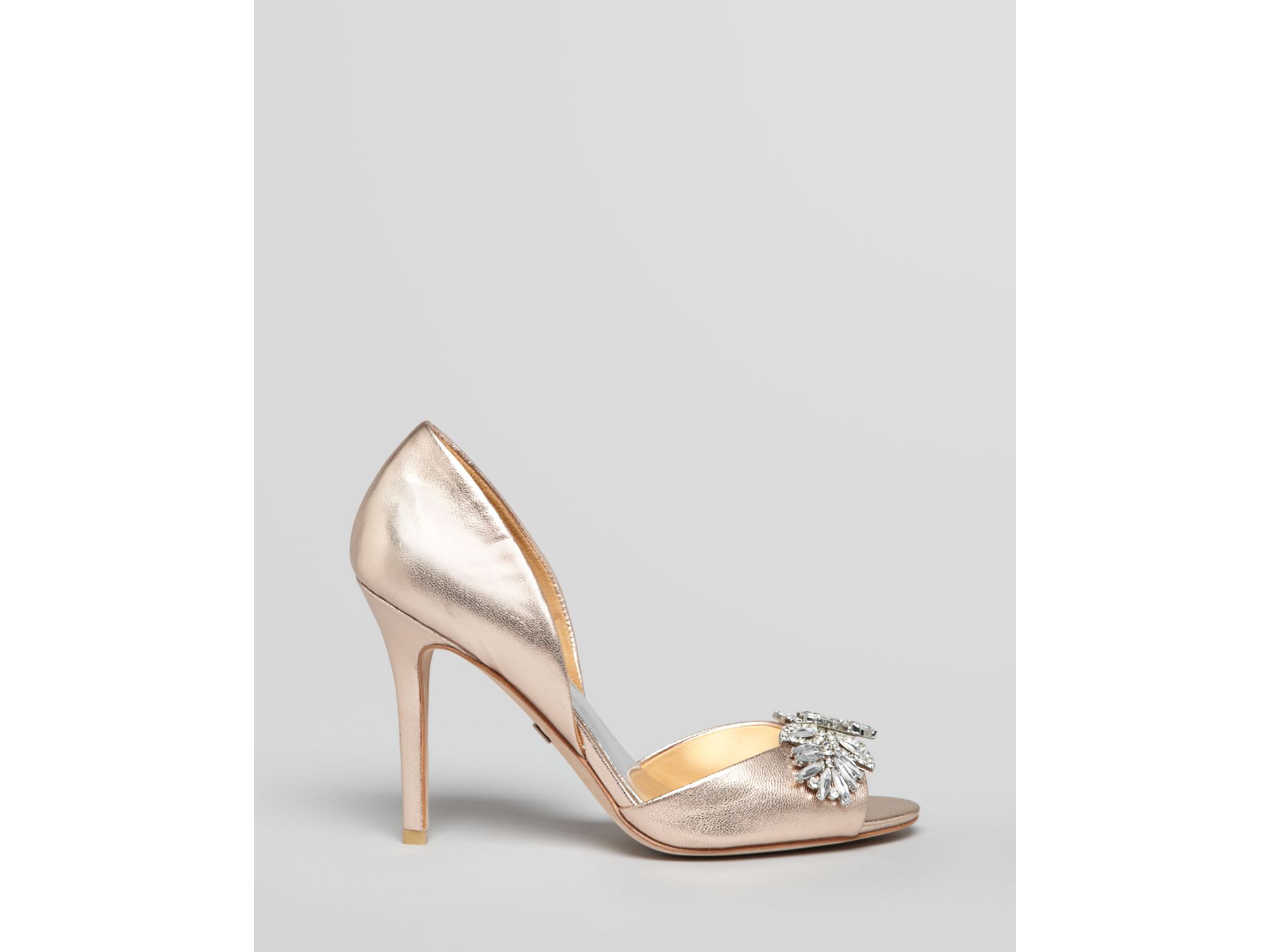 Badgley Mischka Pumps Nikki Ii Evening in Gold (rose gold) Lyst