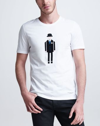 Burberry Prorsum Businessman Graphic Tee - Lyst
