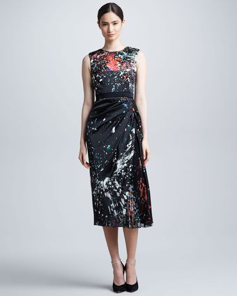 J. Mendel Splatterprint Cady Dress  - Lyst