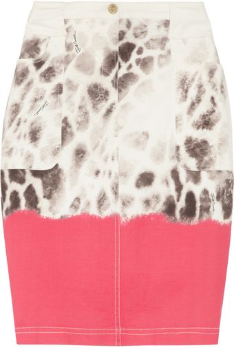 Just Cavalli Animalprint Cottonblend Pencil Skirt - Lyst
