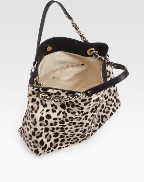 fluffy animal print tote bag