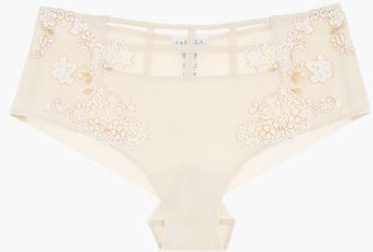 La Perla Ivory Lace and Mesh Agata Brief - Lyst