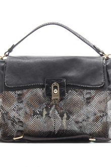 Lanvin Lanvin For Me Snakeembossed Leather Shoulder Bag - Lyst