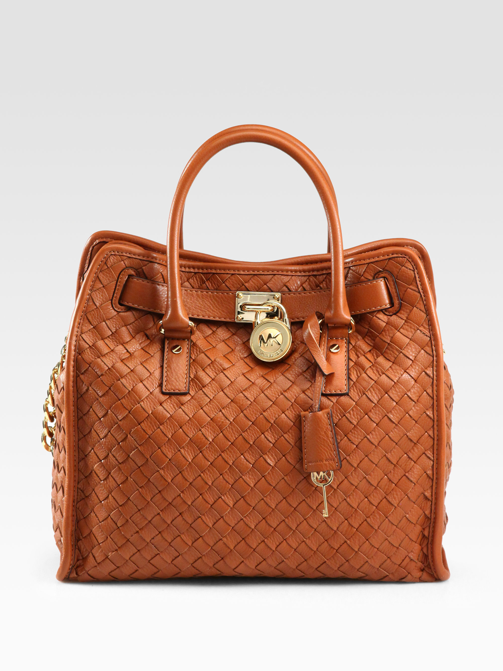 michael kors woven tote