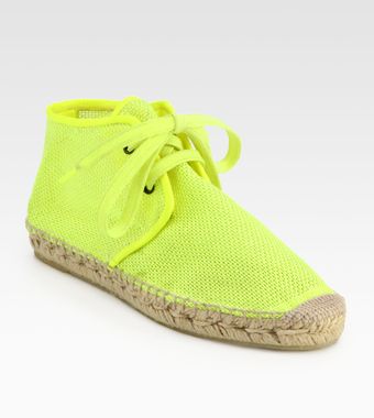 Stella McCartney Mesh Laceup Espadrilles - Lyst