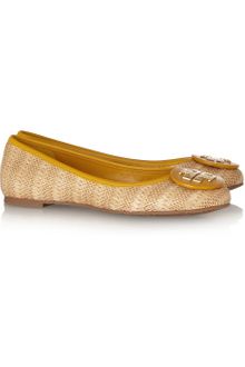 Tory Burch Reva Raffia Ballet Flats - Lyst