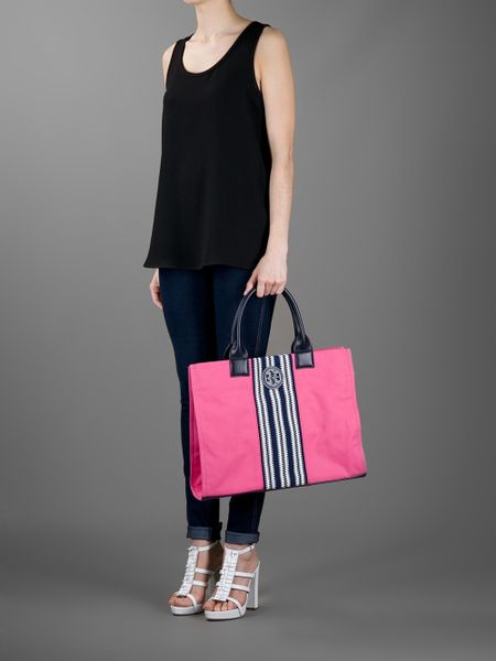 tory burch pink ella tote