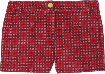 Tory Burch Brit Basket-weave Cotton Shorts - Lyst