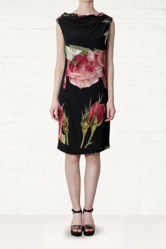 Vivienne Westwood Anglomania Vivienne Westwood Anglomania Rose Print Shift Dress - Lyst