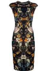 Alexander McQueen Midlength Floral Print Dress