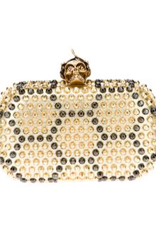 Alexander McQueen Skull Studded Box Clutch - Lyst