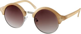 Asos Half Round Sunglasses with Metal Bridge Detail - Lyst