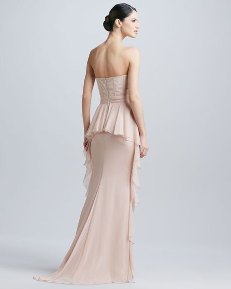badgley mischka blush gown