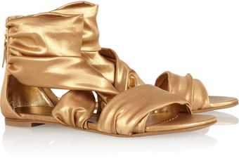 Casadei Metallic Sandals - Lyst