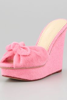 Charlotte Olympia Jayne Knotfront Terry Wedge - Lyst