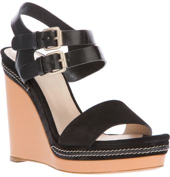 Chloé Bicolour Sandal Wedge - Lyst