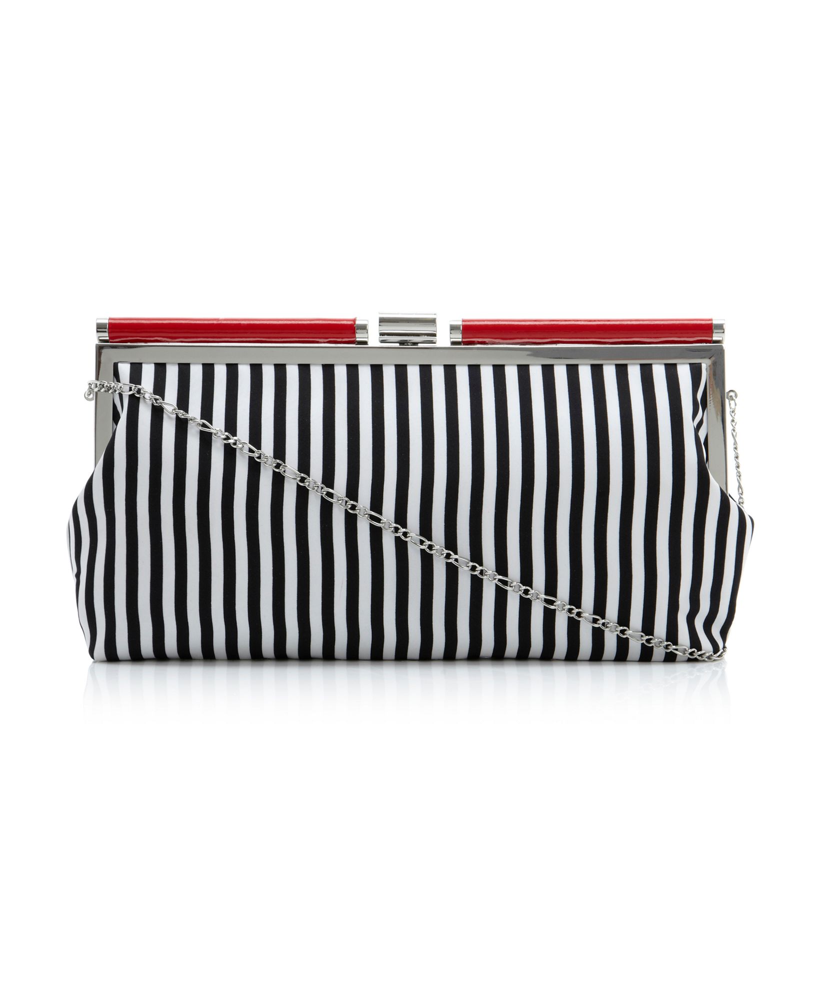 red clutch bag dune