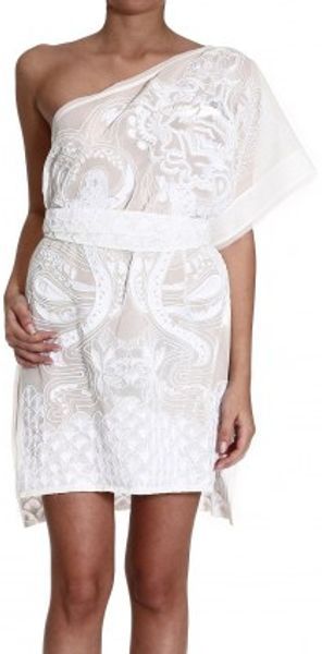 Emilio Pucci Oneshoulder Embroidered Kimono - Lyst