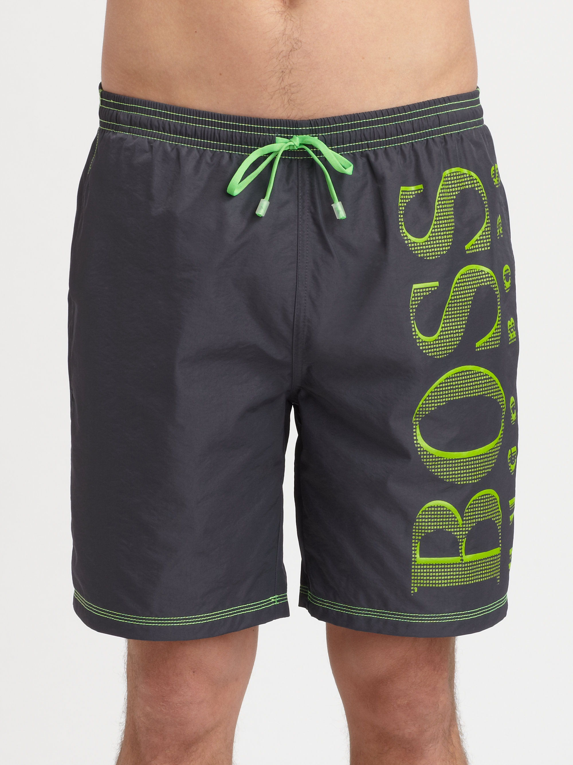 Hugo Boss Killfish Swim Trunks in Green for Men (greygreen) Lyst