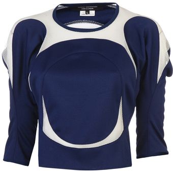 Junya Watanabe Mesh Inset Tshirt - Lyst