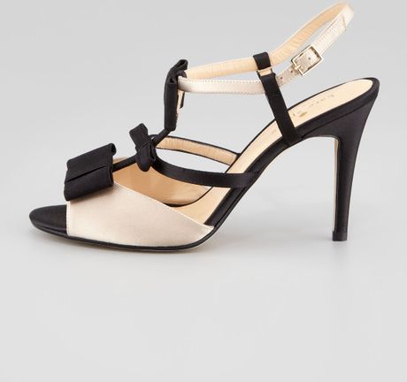tstrap sandal bicolor spade satin bow kate