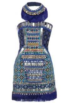 Matthew Williamson Embroidered Beaded Sleeveless Dress - Lyst