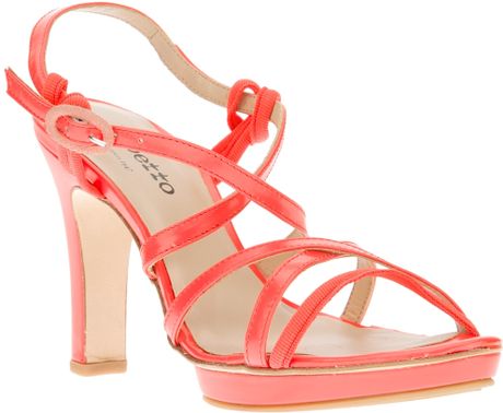 Repetto Strappy Chunky Heel Sandal in Pink | Lyst