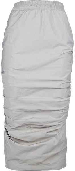 Rick Owens Gathered Skirt - Lyst