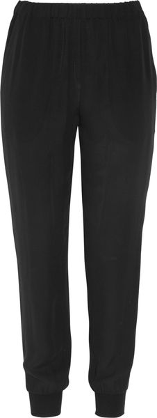 Theory Arai Silk Georgette Tapered Pants - Lyst