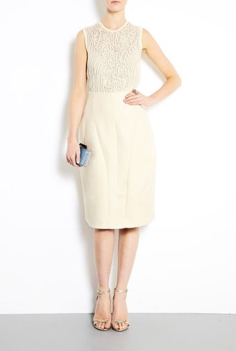 Carven Panama Fitted Woven Straw Skirt - Lyst